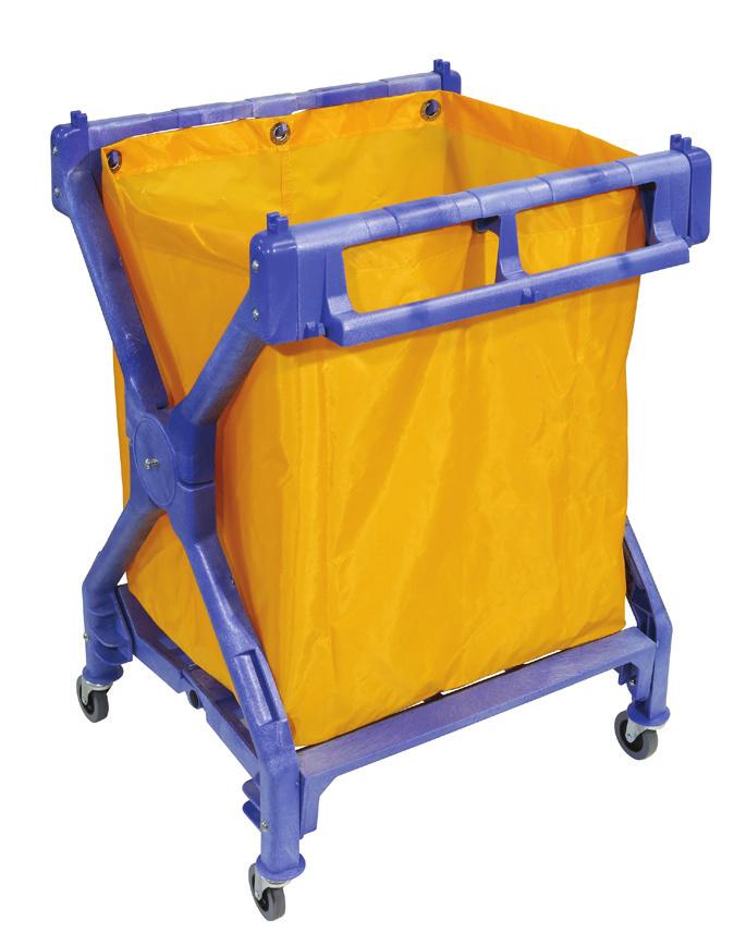 Cleaning Equipment 3A MaxiRough X-Frame Cart Plastic frame is lightweight yet extremely strong Multi-use cart folds for easy