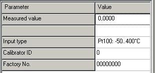 following information is displayed: - measured value (displayed); - kind of input