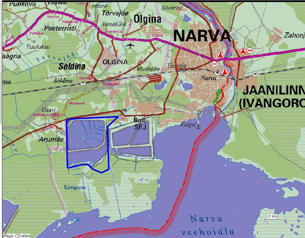 4 Overview of Narva Windpark land-use planning and environmental impact assessment process Location of