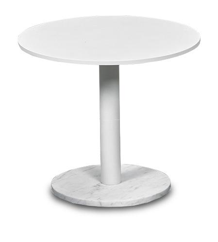 ACCESSORIES OUTDOOR Madison Side table Square Shown with Asteroid Aluminum Finish, Granite Base B.