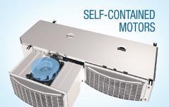 Slim Contour unit cooler circulates air using a centrifugal fan design, allowing