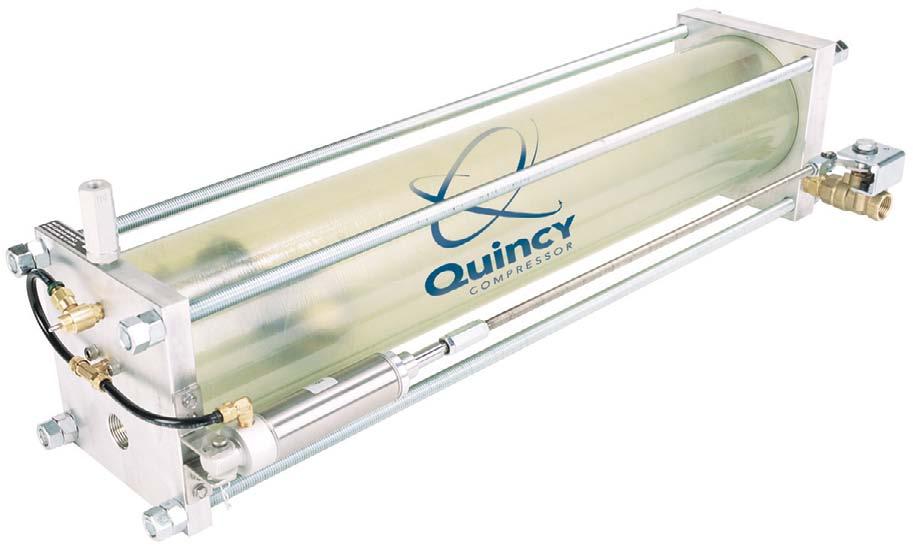 QUINCY CONDENSATE DRAINS Pneumatic No AIR Loss Drains Features/Benefits Saves Energy Operates on Demand No Wasted Air Versatile Low Profile See-Through Vessel 1/2 full port ball valve Ideal for use