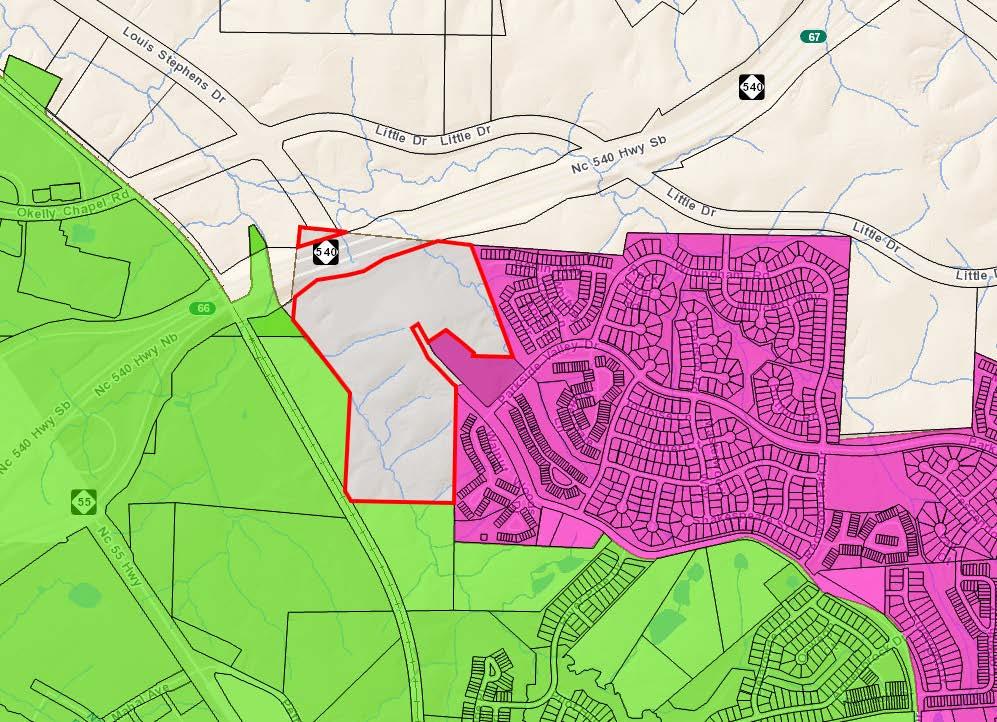 Morrisville Staff Response Wake County considering Town request to add parcel outlined in red to