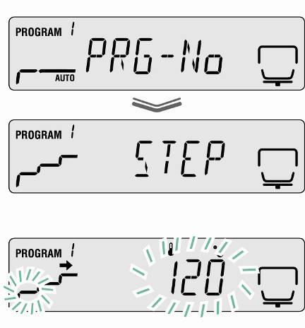 9.2.1.5 STEP Drying mode (Step drying) Step-by-step drying is suitable for substances that display special behaviour during warming. 2 or 3 steps can be selected.
