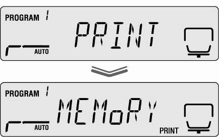 11.4 Call up and print out measuring results Press the Menu button to access the menu and the first menu item PRoGRM will be displayed. Use the navigation keys to select the menu item PRINT.