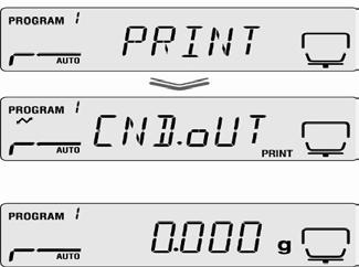 11.5 Print out currently preset drying parameters Press the Menu button to access the menu and the first menu item PRoGRM will be displayed. Use the navigation keys to select the menu item PRINT.