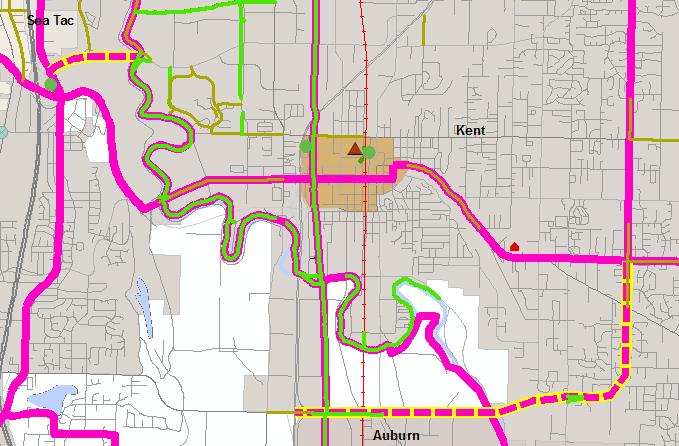 King County Connections in Kent area: Some of these are ST
