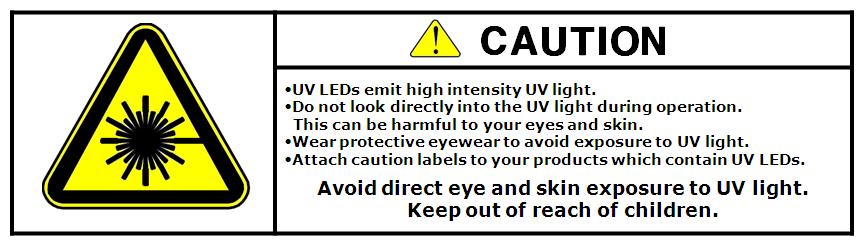 Precaution for Use 3) Safety for eyes and skin The Products emit high intensity ultraviolet light which can make your eyes and skin harmful, 4) Cleaning So do not look directly into the UV light and