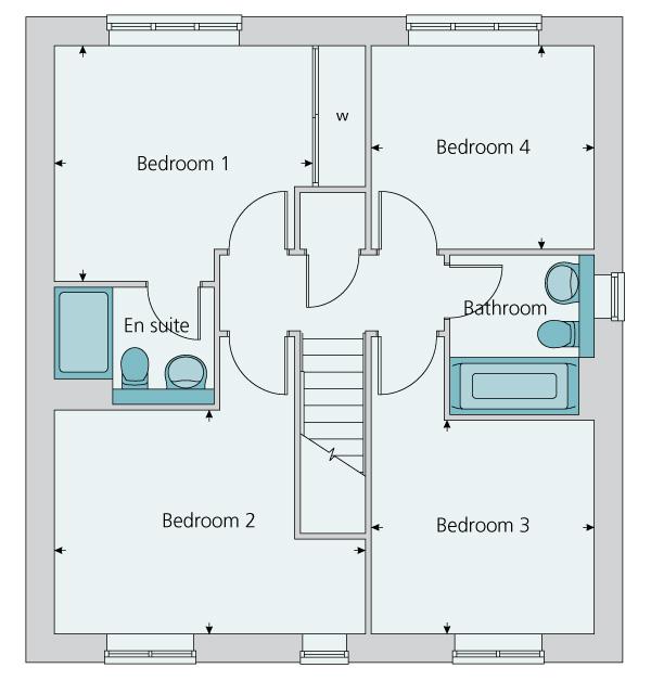 Room sizes shown are between arrow points as indicated on plan. The dimensions have tolerances of + or -50mm and should not be used other than for general guidance.