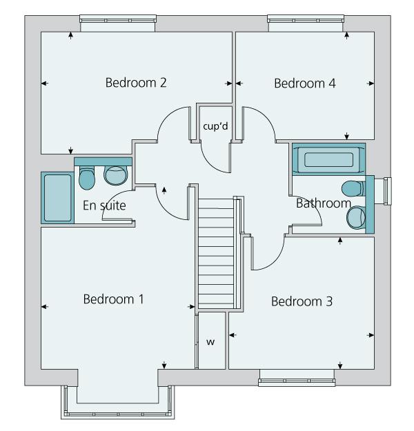 49 10' 6" x 8' 2" Note: This floorplan has been produced for illustrative purposes only. Room sizes shown are between arrow points as indicated on plan.
