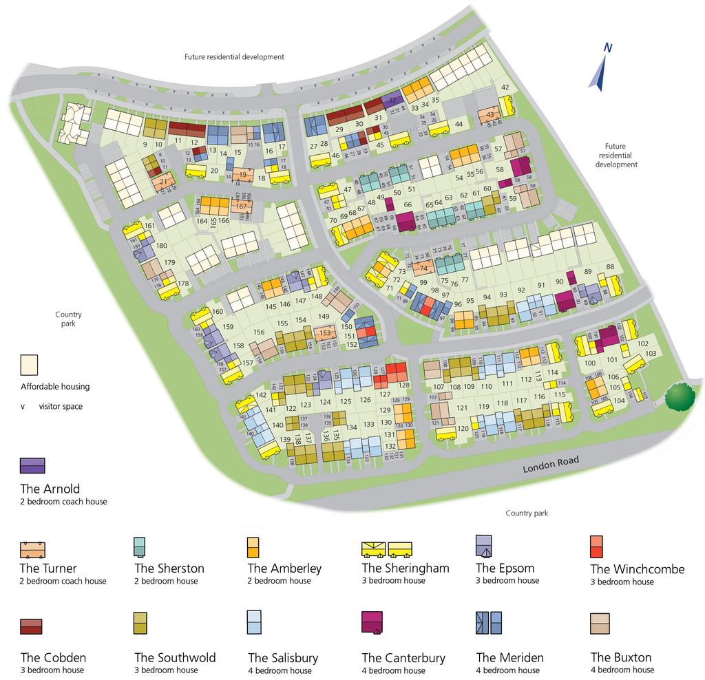 Development plan Turnstone Rise Note: This plan has been produced for plot identification purposes only. Layout, individual plots, housetypes and amenities may be subject to change.