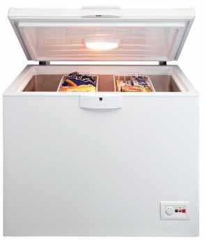 5cm D 61cm CF9APW Lockable lid Guard Technology Our electronic temperature control system ensures the freezer carries on working even when ambient temperatures