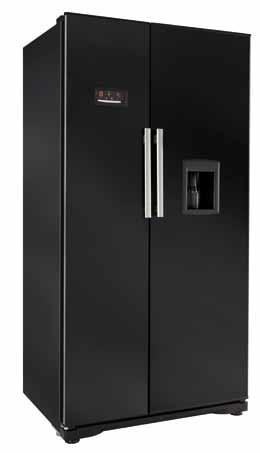 water dispenser Largest capacity side by side frost free fridge freezer in the range Quick Cool function - Rapid cooling pricess while keeping nutritional food values and flavour intact Safety glass