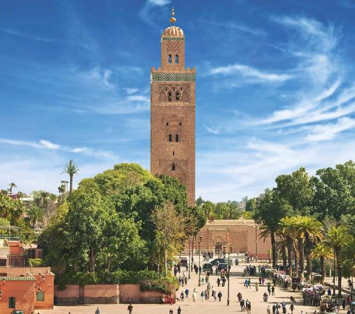 THE KOUTOUBIA MOSQUE One of the most spectacular monuments in Marrakesh and one of the most beautiful mosques in the western Muslim world.