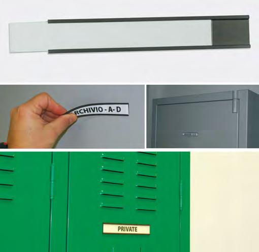 Magnetic label holders Precut magnetic label holders. Addressed to all types of customers Suitable to label in a simple and rapid shelving, cabinets and any type of metallic container.