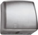 Warm Air Hand Dryers B-7128 TrimDry Surface-Mounted Hand Dryer cover with black plastic trim, 17 second hand dry time at 71 dba. 115V AC, 15 Amp, 1725 Watts, 50/60 Hz.