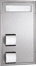 Width 446 403 Height 332 291 Recess 64 70 1240 1220 B-221 Surface-Mounted Seat Cover Dispenser single- or half-fold toilet