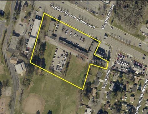 5 Residential Surrounding Land Uses and Zoning Districts North Virginia Beach Boulevard Mixed retail / B-2 Community