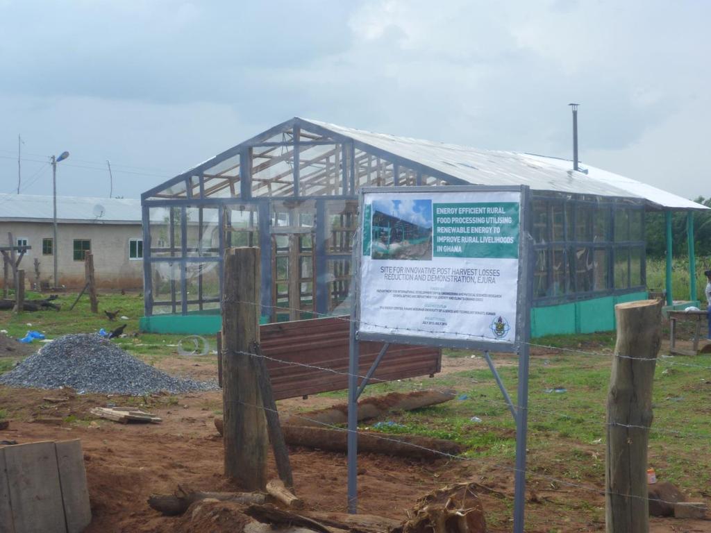 Concluding remarks Construction of the solar biomass hybrid dryer was successfully completed in 2015 using locally available materials.