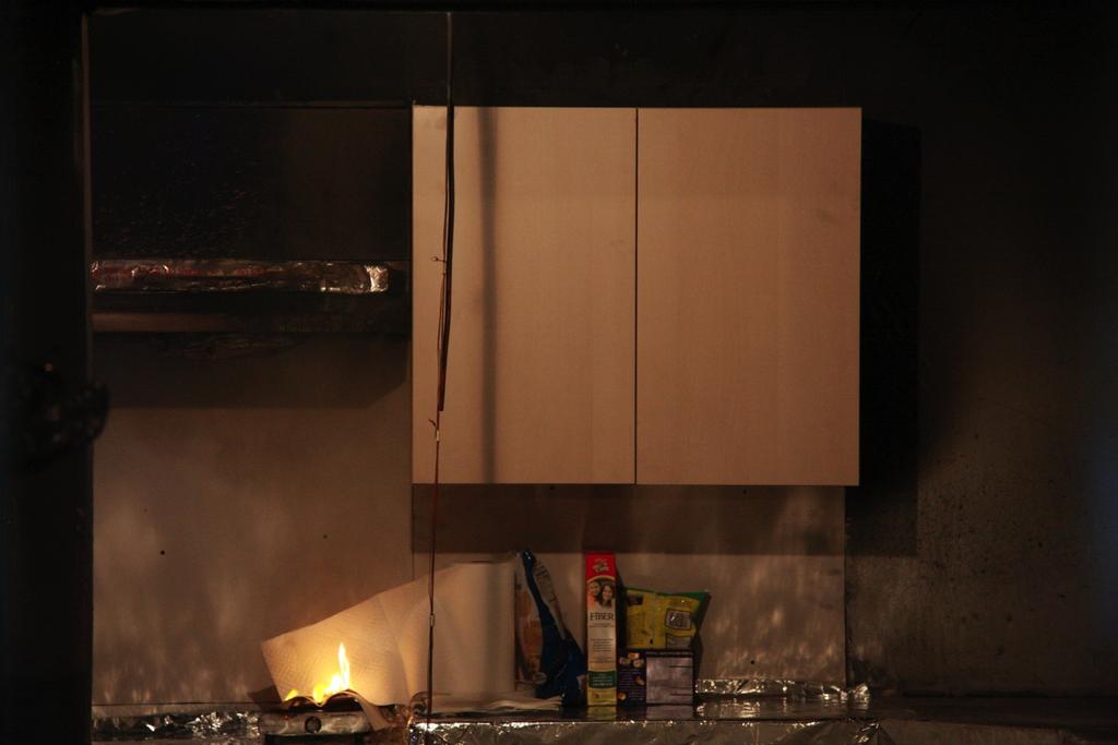 Kitchen Fire Ignition Scenario 2 paper towels bag of