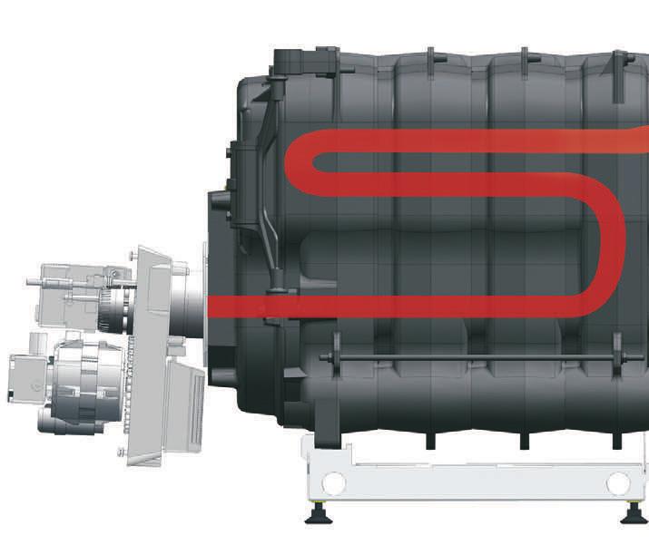 For its range of GTU C 120 boilers, De Dietrich has integrated equipment which also works to optimise energy use and facilitate thermal exchange: a heating body in Eutectic cast iron with three-path