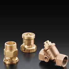 4 Airvents with automatic shut-off, made of brass; angle pattern model without automatic shut-off or precision airvent with automatic shut-off.