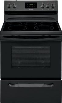 Package 1 ELECTRIC 30" Electric Range FFEF3052TB SpaceWise Expandable Elements Store-More Storage Drawer Extra-Large Window Ready-Select Controls 30" 1.6 Cu. Ft.
