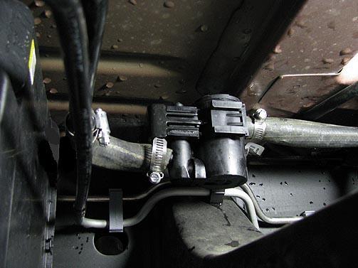 Fig 7: 1500 Extended Cab Short Box Shown Below, Other Configurations Similar 8. Install the new canister vent valve solenoid to the fuel tank clip or mounting bracket as shown above.