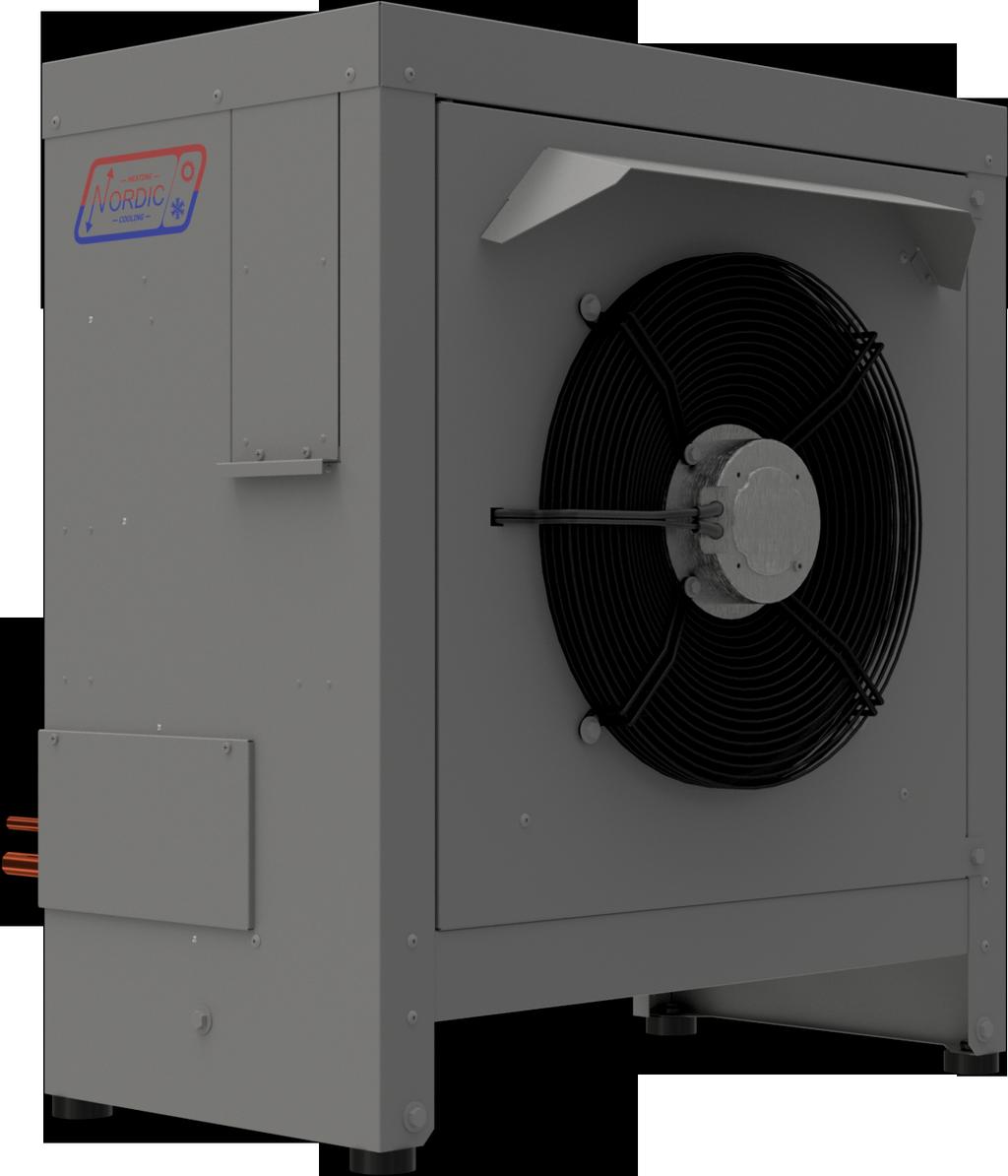 Nordic Air to Water Heat Pump The ATW Series heats water up to 120 F (50 C) for an in-floor radiant heating system, and chills water for air conditioning via a hydronic air handler.