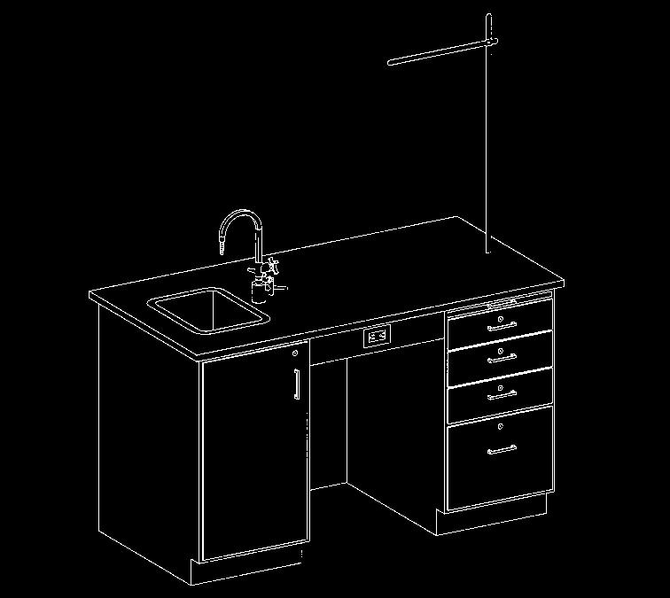 Instructor s Demonstration Units INSTRUCTOR S DESK - Sink cabinet and drawer cabinet. 1 black epoxy resin top unless specified otherwise.