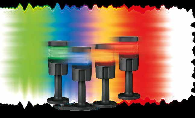 MULTI Ø 70mm S 370 This signal lamp match technology with appearance and meet the most complex requests from industry. The development of communication, 1 lamp, 6 simultaneous messages.