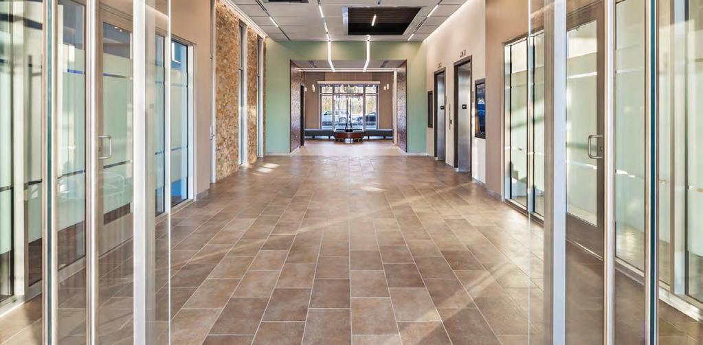 Shower facilities with changing area Mother s room On-site fitness center 9-hole putting green Fine architectural design makes use of natural stone, glass, steel and wood accents to provide a calming