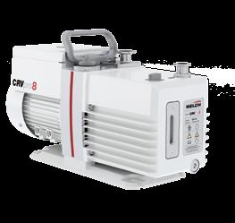 Ultimate vacuum to 1 x 10-4 torr, flow rates to 11.3 cfm for rapid box chamber cycling.