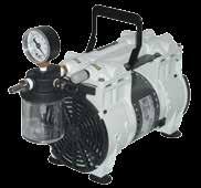 Standard Duty Dry Vacuum Pumps l WOB-L Piston 2511 s 2522 / 2534 2546 s 2567 / 2561 Specifications Vacuum/Pressure Pumps 2511 2522 2534 2546 2561 Free Air Displacement cfm (l/min.)@60hz 0.39 (11) 0.