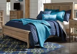Shaped overlay drawer fronts Aged bronze colored hardware and beveled mirror Youth beds also available in this group (see youth section) Beds available: King Storage Bed (66/69/99) No box spring Cal