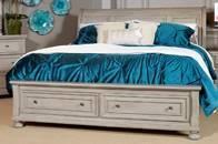 B733 Lettner (Signature Design) Classic Porter design finished in a light gray color Constructed with birch veneers and hardwood solids Storage footboard can be used with panel or sleigh headboards
