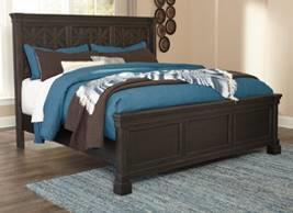 (54/77/96) Queen Sleigh Storage Bed (74/77/98) No box spring B734 Darloni (Benchcraft) Casual group made with pine veneers and solids in a grayish brown finish with saw kerf and other distressing