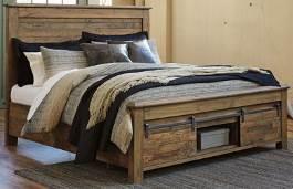 B775 Sommerford (Signature Design) Casual group made with reclaimed pine solids in a light gray brown color Wood includes nail holes, patches, dings, and gouges that add character Cases feature