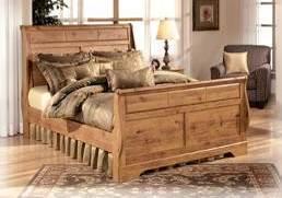 height options to accommodate various mattresses Beds available: King Panel Bed (56/58/97) King Panel HB (58/B100-66) Full Panel HB (57/B100-21) B219 Bittersweet Replicated rustic pine grain with