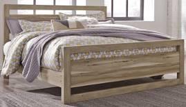 Option of true platform bed or import bed with open frame design Drawers accented with large chrome handles Drawer interiors lined with a faux linen laminate for a clean finished