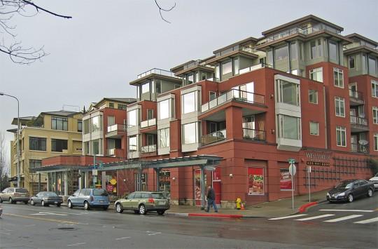 neighborhood may be composed of vertical mixed-use buildings.