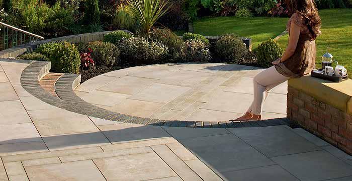 Deluxe Patios 155/m2 Marshalls Fairstone Versuro Caramel cream Fairstone Sawn Versuro is an ethically sourced, fine grained Quartzitic sandstone from India.