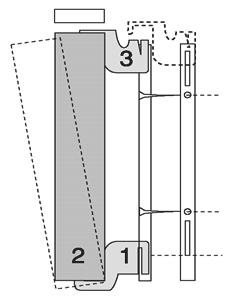 3. Installation (cont.) Wall fixture and fittings 3. Drill, plug, and secure the brackets to the wall.
