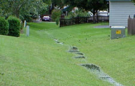 Inspect swale inlet and outlet for signs of erosion or blockage, correct as needed Maintenance activities to be done as needed: Plant alternative grass species in the event of unsuccessful