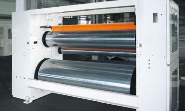 plates Corona treatment Cooling roller rack at Vits in Langenfeld, Germany, equipped with three cooling rollers (ø 200 mm, ø 400 mm