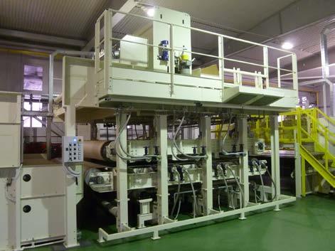 DOUBLE BELT PRESS The SICAM double belt press allows to reach various results: increasing of the density of the product, surface finishing of the product, lamination with permeable or not permeable