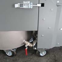 Tilt-back upper housing - Magnetic valve for automatic water supply (optional) - Stainless