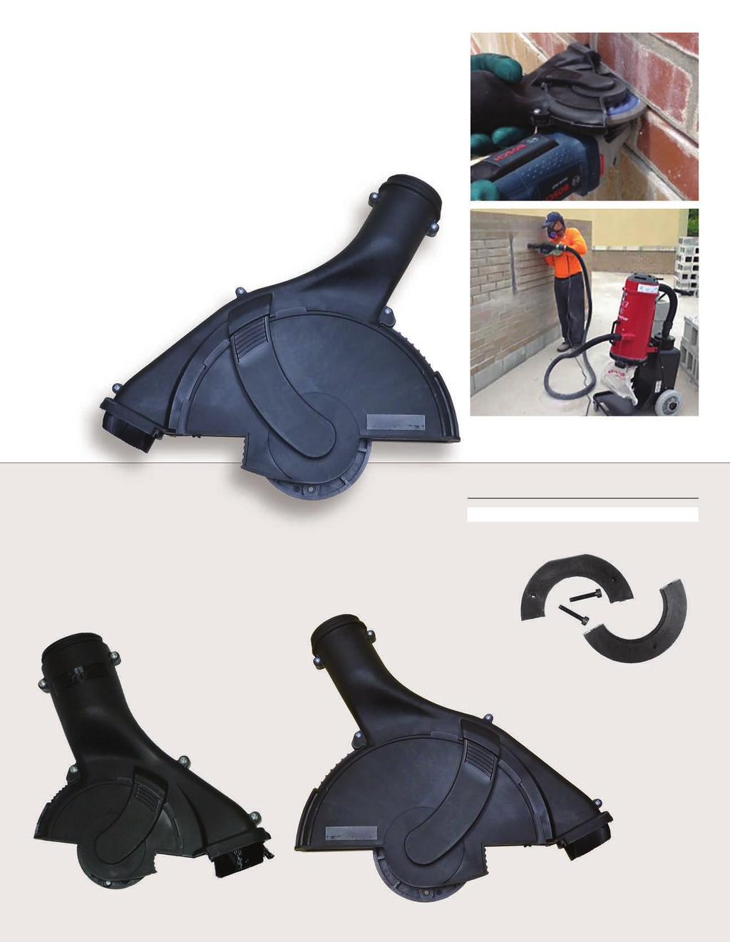 Dust Hoods Pullman-Ermator s patented Dust Hoods are designed for capturing dust when cutting with an angle grinder. Most commonly used in the masonry and concrete industries.