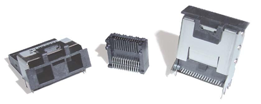 PRODUCT APPLICATION Internal Mini-SAS, SATA Connectors: SMT Receptacle Solder tail Shell Combined (36 pos) length (shell) Assembly 1888020-4 2.0 mm (,08 in) 1888413-4 1888174-2 Vertical 1888020-4 2.
