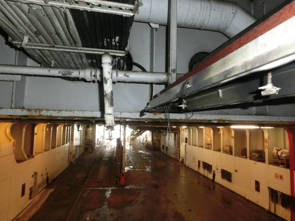 (figure 14) from the main car deck on URD showed that the original ingress protection level was badly deteriorated and that water could penetrate